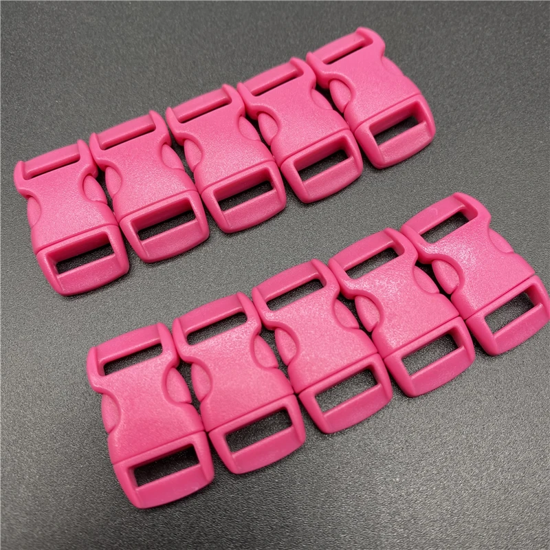 Plastic Side Release Buckle 10mm Inside Diameter Contoured Side Release For Paracord Bracelet Plastic Buckle DIY Pet Release Buckle 10pcs/Lot
