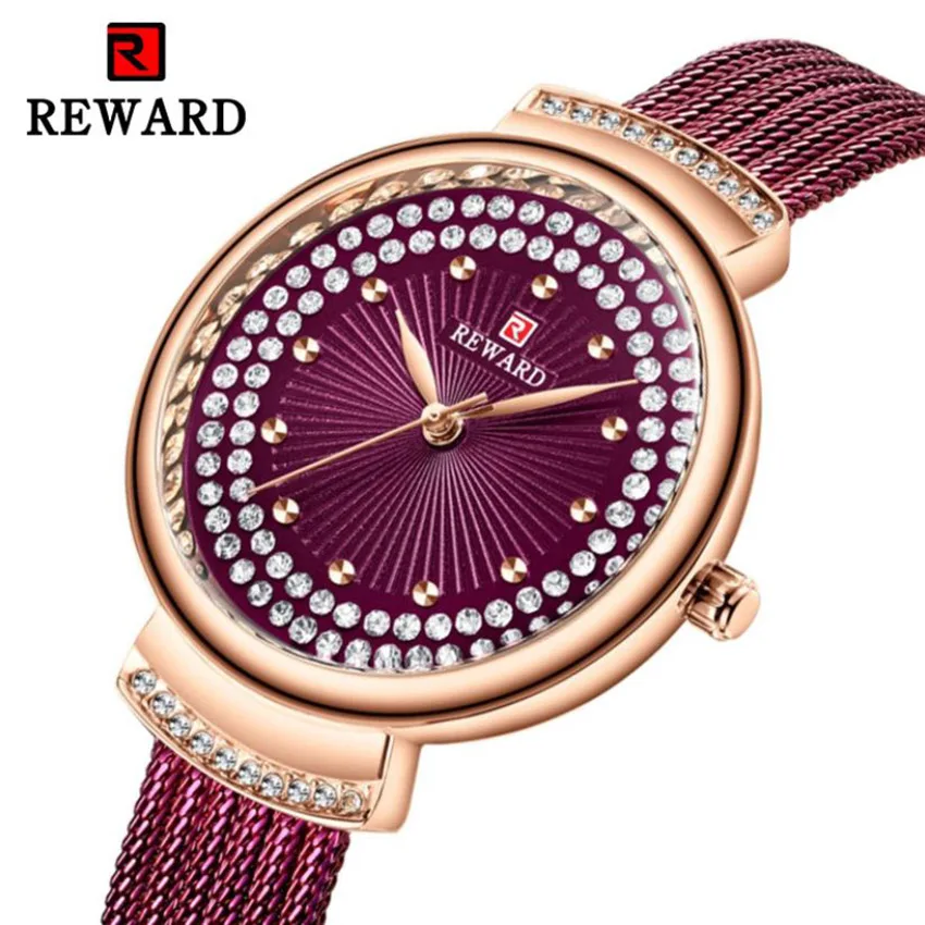 

2019 REWARD Women Watch Business Quartz Watch Diamond Ladies Top Brand Luxury Female Wrist Watch Girl Clock Relogio Feminino