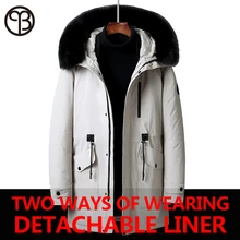 Бренд Asesmay, высокое качество, мужской пуховик, мужское зимнее пальто, гусиное перо, высокое качество, куртки, большой мех, с капюшоном, утолщенное, теплое пальто