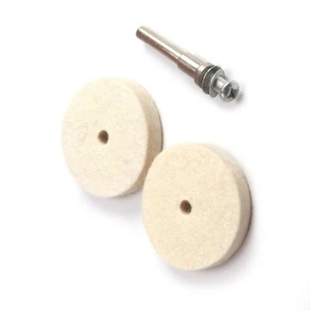 

10 Pcs 2 Inch Wool Felt Polishing Wheel Buffing Pad Grinding Disc Set 1/8 Shank