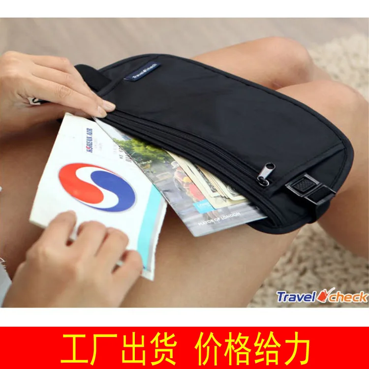 

Travel Casual Sports Waterproof Mobile Phone Body Hugging Storage Hidden Wallet Solid Color Nylon Nursing Accessories Bag