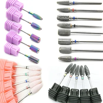 

1PC Ceramic Tungsten Carbide Nail Drill Bits Cutters For Manicure Ceramic Mill Manicure Nail Polishing Pedicure Manicure Cutters
