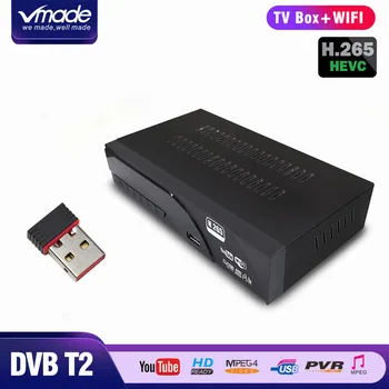 

Vmade DVB-T2 H.265/HEVC HD Digital Terrestrial TV Tuner Receptor Set Top Box + USB WiFi Dongle Adapter Support Dolby AC3 Youtube