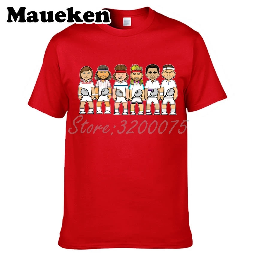 МУЖСКАЯ ТЕННИСНАЯ футболка Jimmy Connors Bjorn John McEnroe Andre Agassi Pete Sampras Borg tee W0523008 - Цвет: 8
