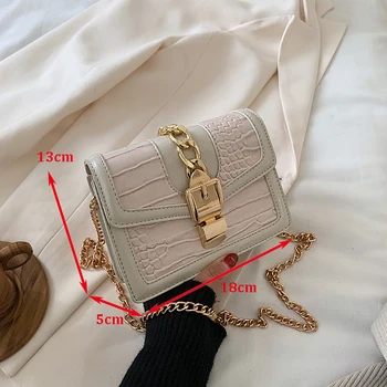 

Small Summer Contrast Color PU Leather Crossbody Bags For Women 2020 New Chain Shoulder Messenger Handbags Lady Hand Bag