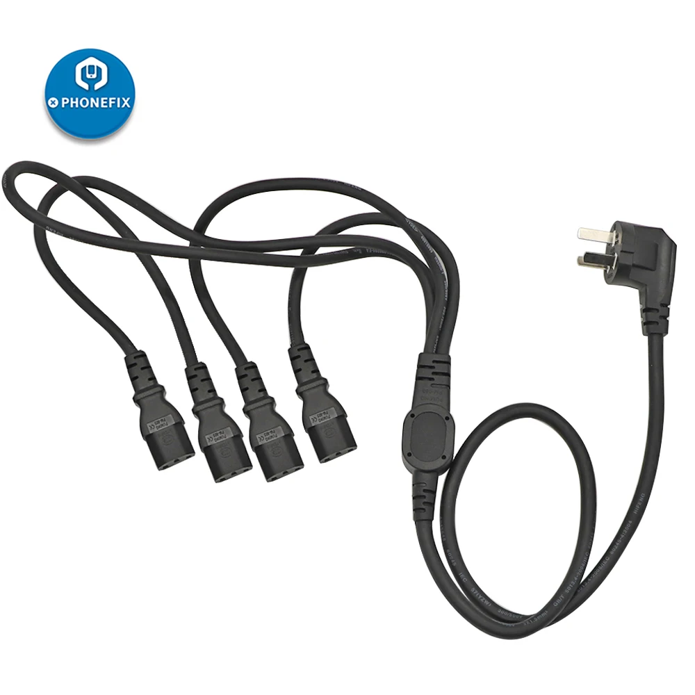 AC Power Cord Cable with 4 ports