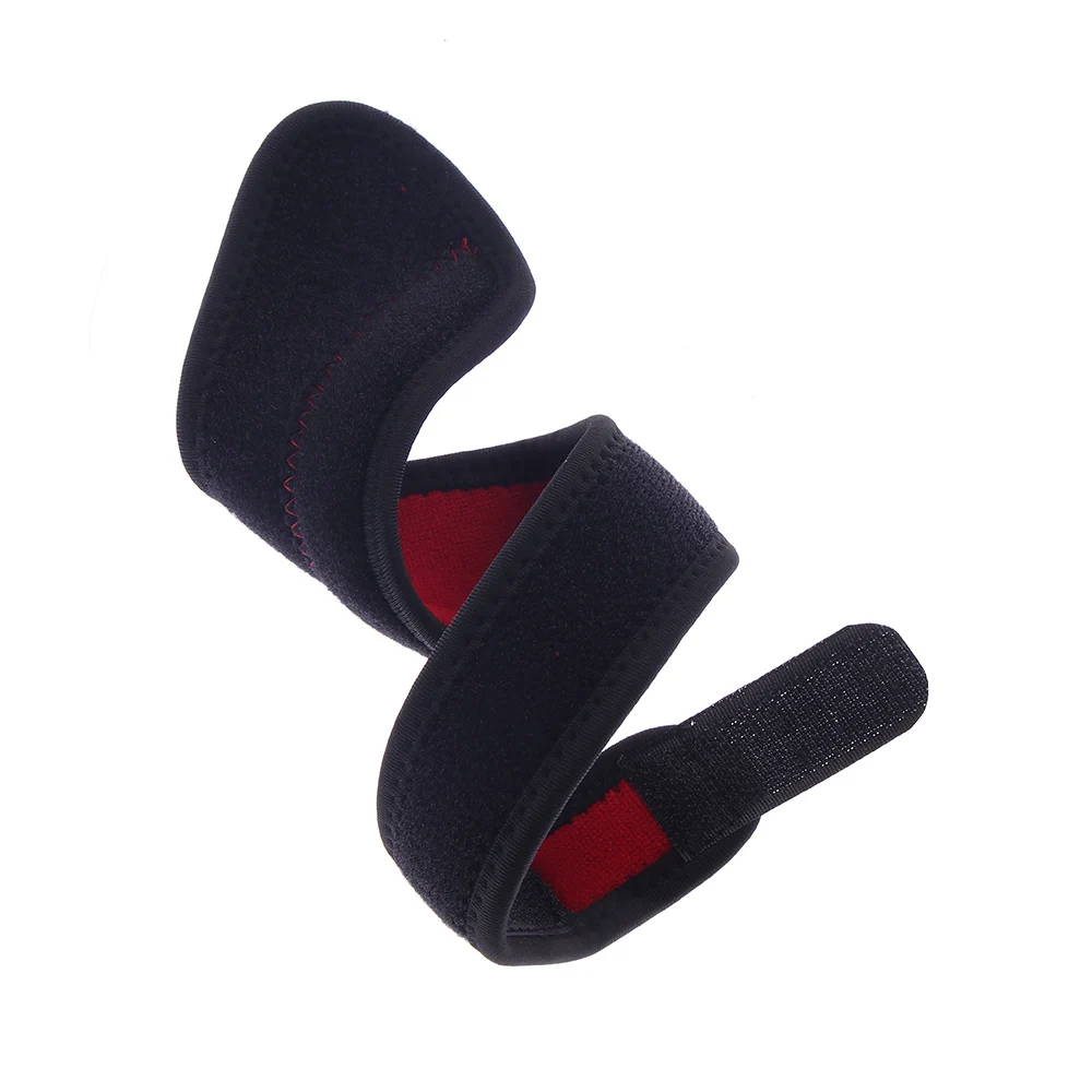 Black Red Регулируемый наколенник с ремешком, защита для велоспорта, спорта, бега, Meniscus, поддержка спорта на открытом воздухе, забота о здоровье, наколенники - Цвет: Black Red