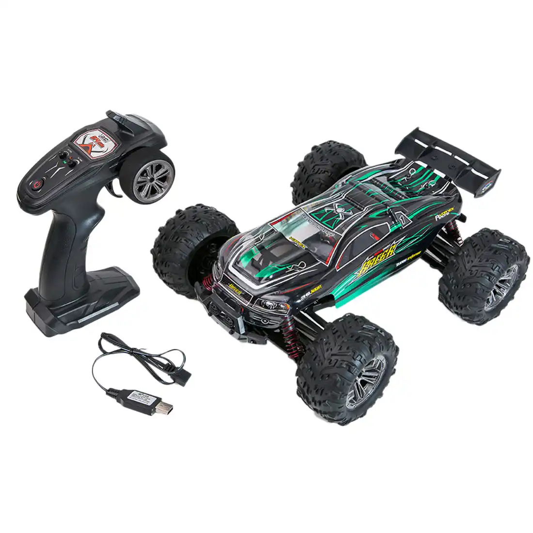 green monster truck remote control