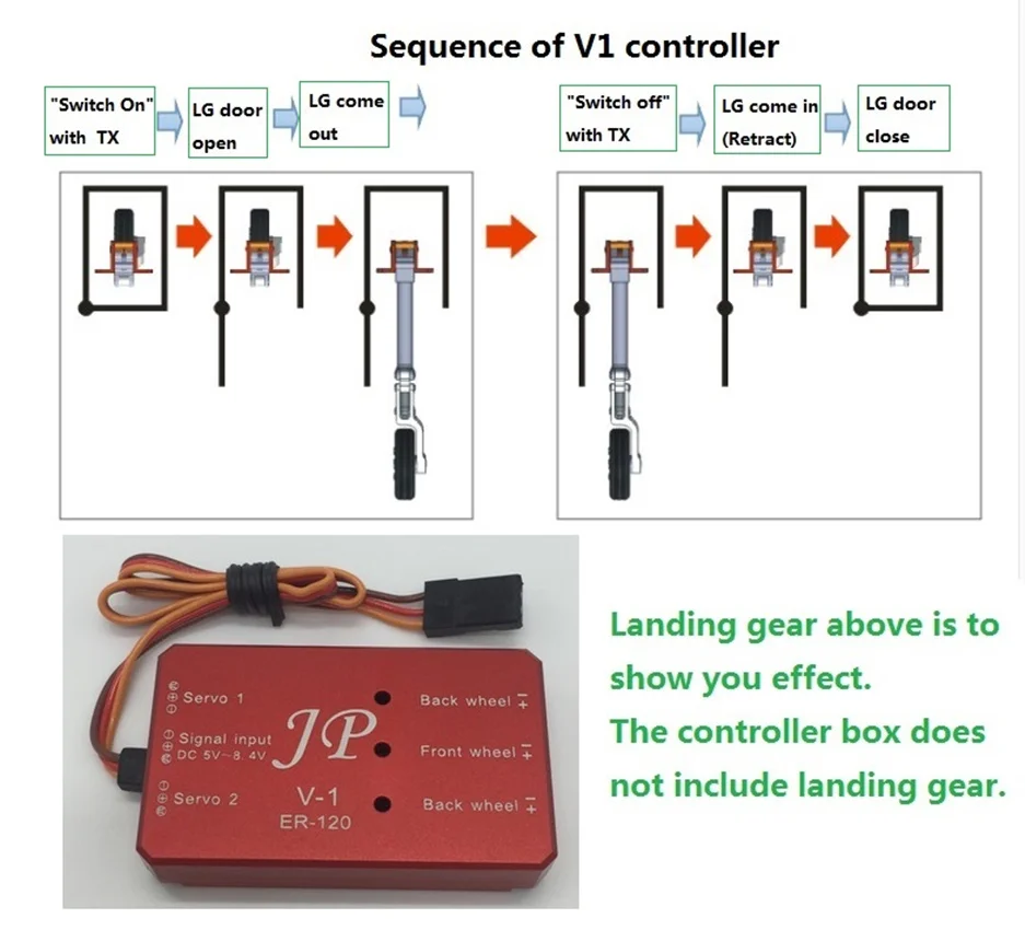 JP Hobby Retract контроллер ER120 V1 и V2 или ER150 V1 и V2
