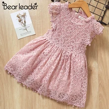 Bear leader/платья для девочек; платье без рукавов с круглым вырезом и розами; Детские платья для девочек; платье принцессы для девочек