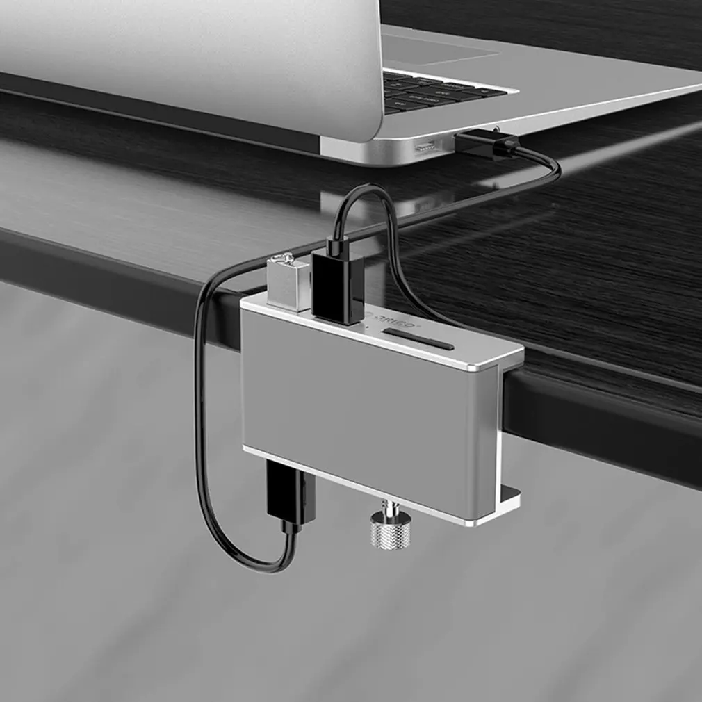 Orico, 4 порта, USB 3,0, концентратор, алюминиевый сплав, портативный, размер, для путешествий, зарядная станция, для ноутбука, с SD кард-ридером
