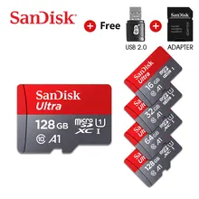 Новейшая Карта SanDisk MicroSD 64 Гб 128 ГБ TF карта 16 Гб кардридер 32 Гб высокоскоростная Флешка карта памяти 200 ГБ с подарочным адаптером