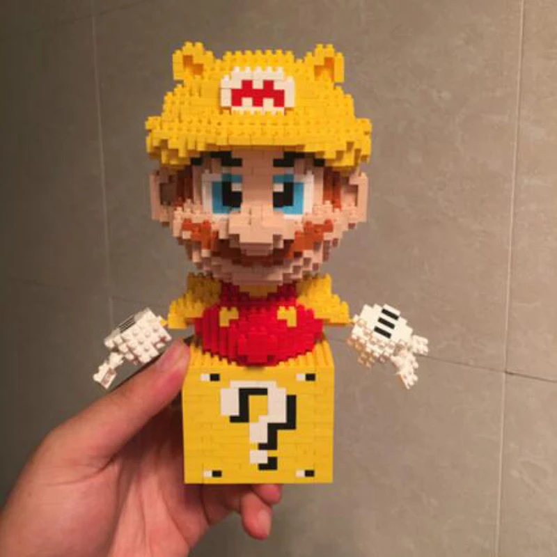 CKL Видео Игра Супер Марио Золотой водопровод фигурка 3D модель DIY Мини