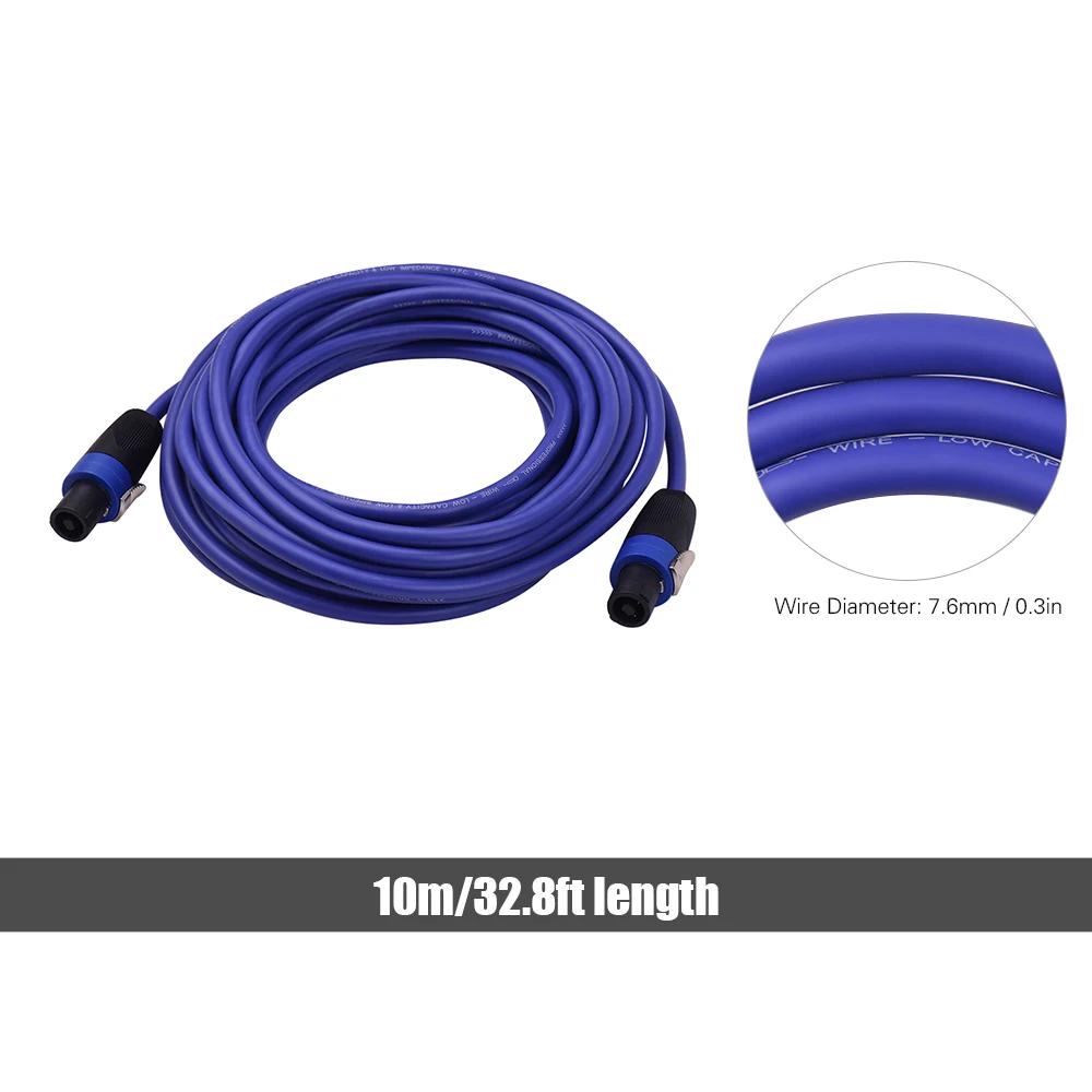 12AWG сценические микшерные кабели аудио усилитель шнур разъем для динамика штекер
