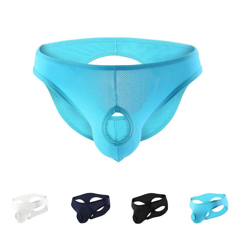 

Hollow Out Mens Sexy Low Rise Underwear Briefs Hole Pouch Open Butt Stretchy Breathable Underpants Lingerie Sissy Panties