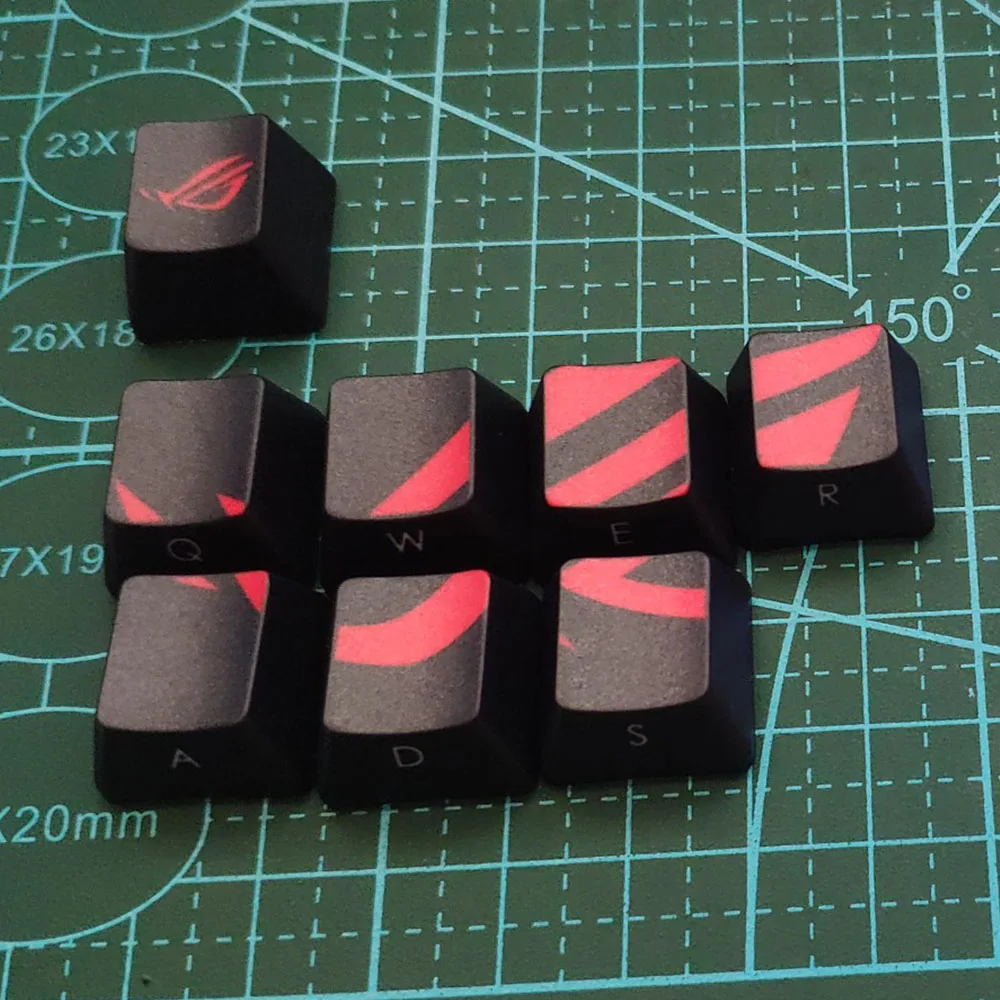 8 шт. ROG сублимационная крышка ключа PBT s OEM ESC QWERASD для переключателя Cherry Mx