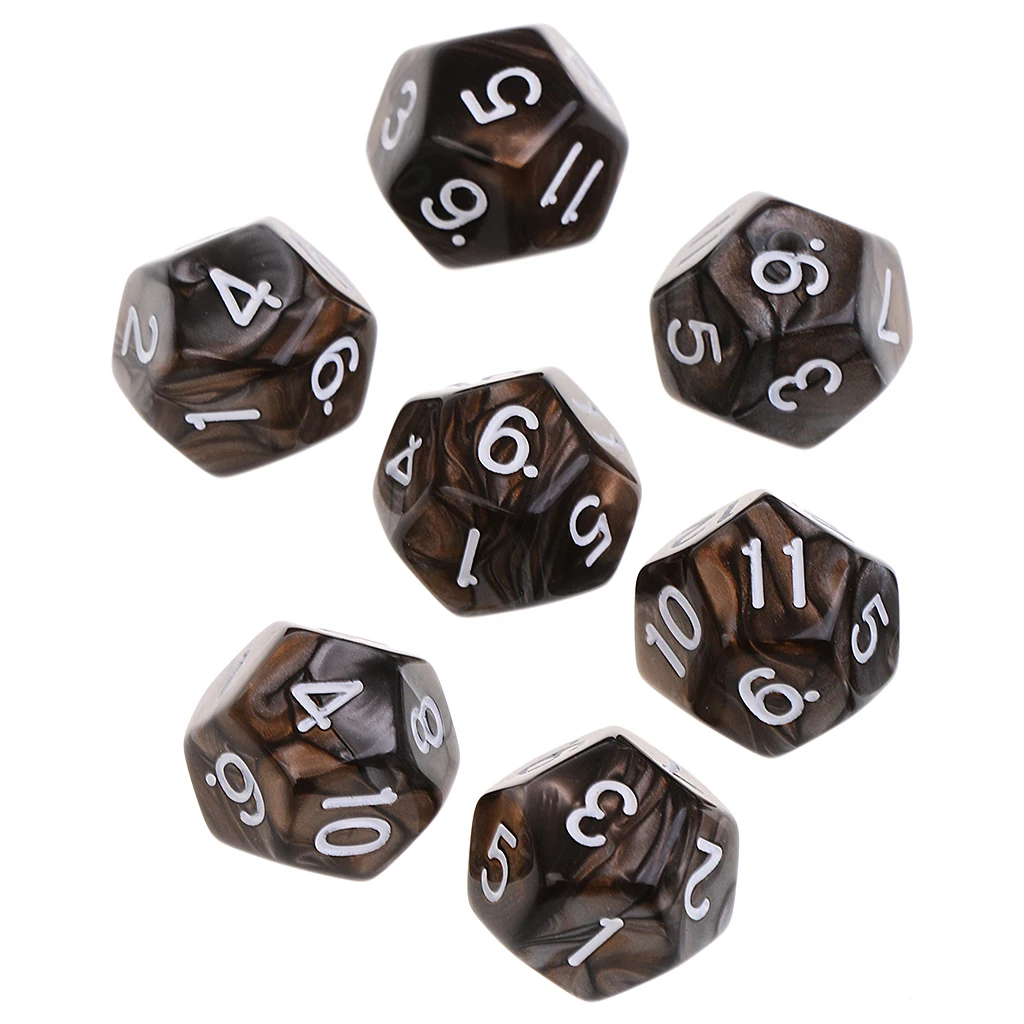 10pieces 12 Sided Dice Set D12 Polyhedral Dice for Dungeons and Dragons Party Table Games