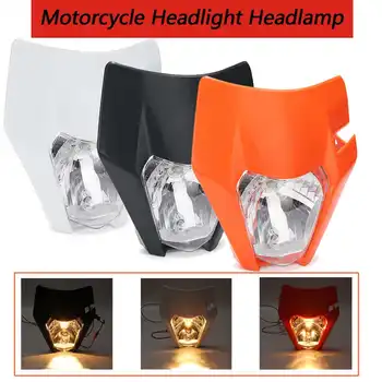 

New 12V 35W Motorcycle Headlight Headlamp For KTM EXC XCF F SMR Enduro Dirt Bike 2017-2018 Black White Orange