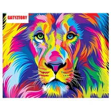 GATYZTORY 3D Алмазная живопись полная квадратная дрель DIY мозаичная картина фото на заказ гостиная рукоделие Прямая поставка лев мультфильм