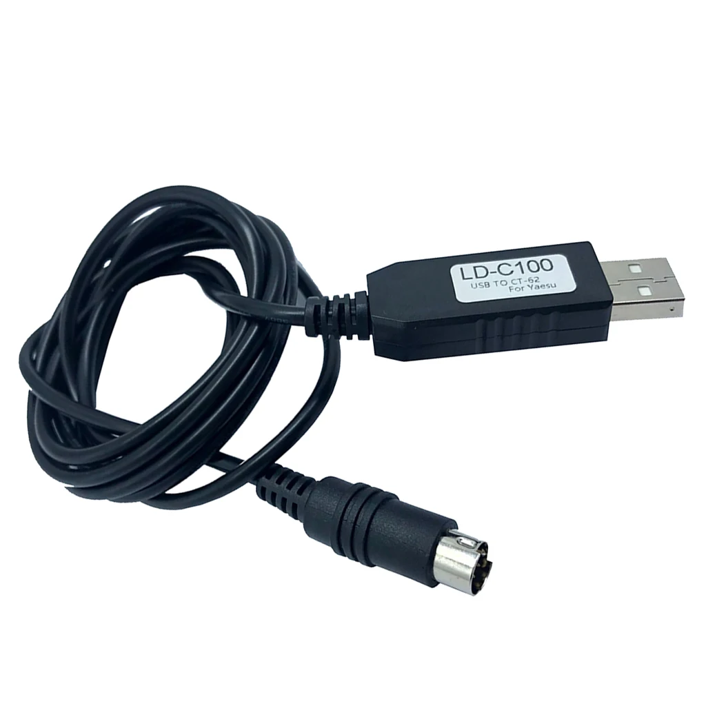 LD-C105 1.5m 59 inch USB to GATTO  Din6 Programmed Cable for Kenwood TS-440 TS-450 TS-680 TS-690 TS-790 TS-850 TS-940