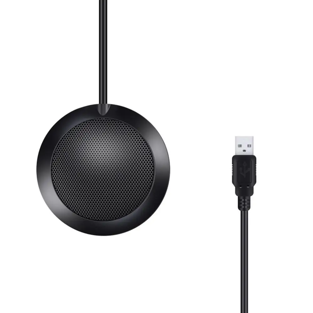 Usb микрофон проводной 360 градусов звукосниматель Аудио Видео всенаправленный микрофон Настольный Конференц-компьютер Черный
