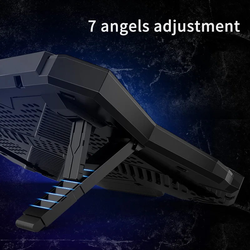 Coolcold-gaming Rgb Laptop Cooler 1217 Polegada Tela Led Notebook Cooling Pad Suporte com Six Fan e Portas Usb - Imagem 6