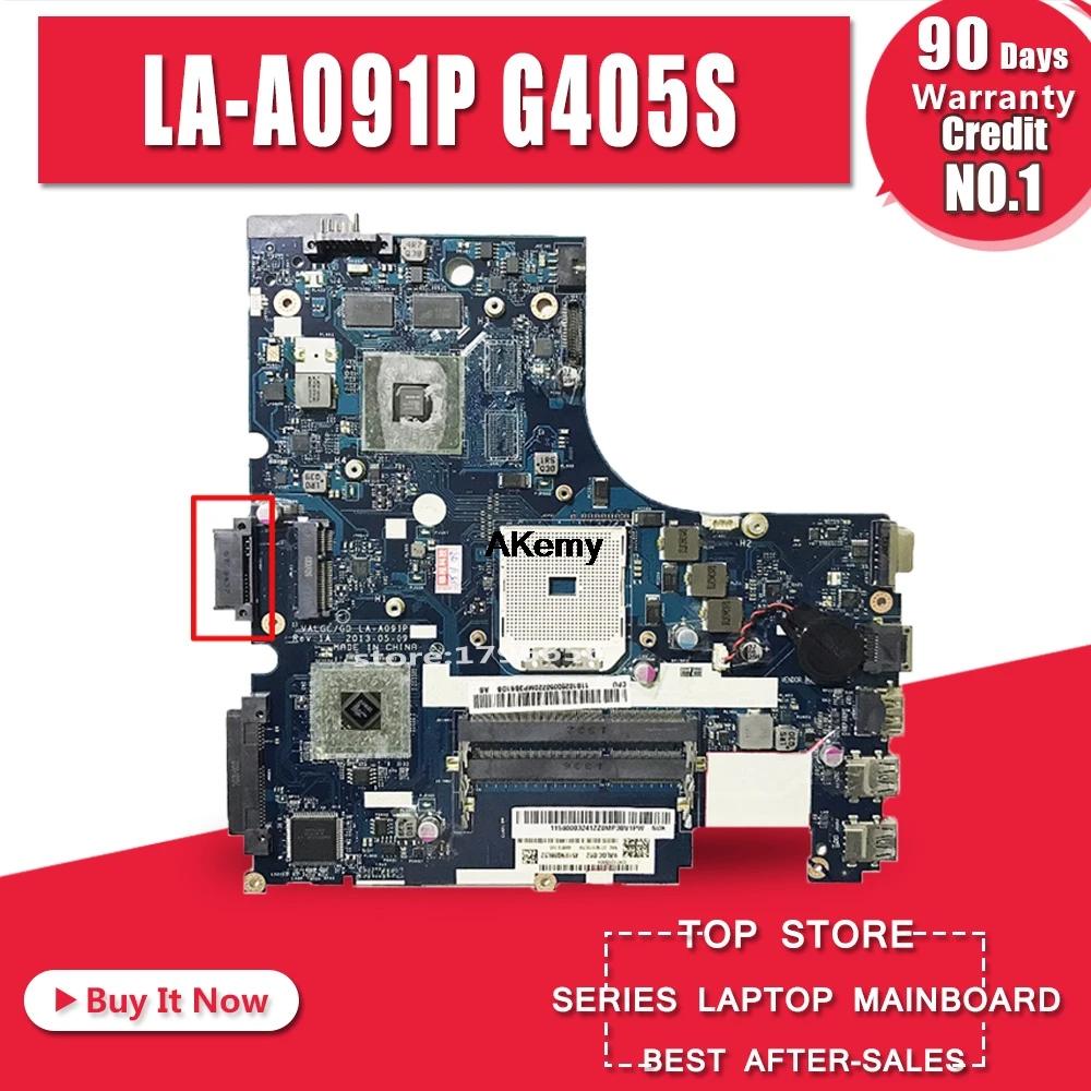

New Classy Laptop Motherboard For Lenovo G405S Mainboard 900003241 LA-A091P DDR3 Full Tested