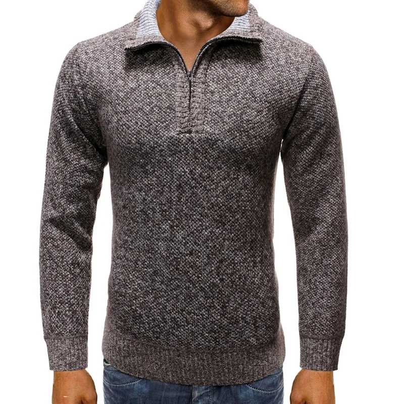 MoneRffi Sweater Men Jacket Solid Color Sweaters Knitwear Warm Sweatercoat Casual 1/4 Zip Stand Collar Pullovers Men Clothing MoneRffi Sweater Men Jacket Solid Color Sweaters Knitwear Warm Sweatercoat Casual 1/4 Zip Stand Collar Pullovers Men Clothing