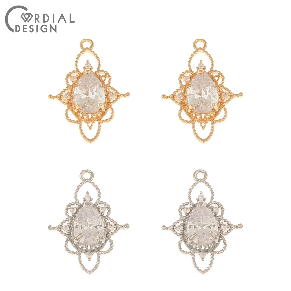 Cordial Design 50Pcs 16*21MM Jewelry Accessories/DIY Making/Earrings Pendant/Connector/Hand Made/Jewelry Findings & Components - cordial