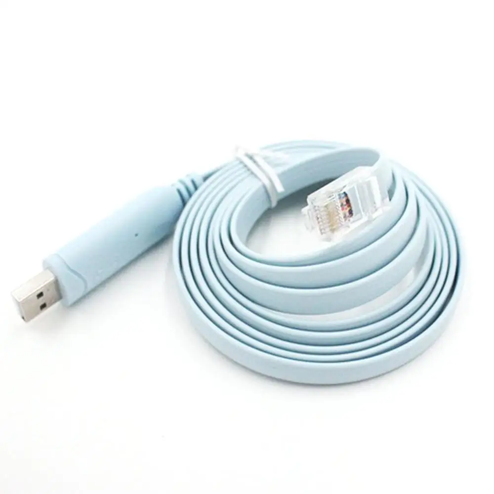 

USB/Type-C To RJ45 Cable USB To Serial/Rs232 Console Rollover Cable For Cisco Route USB2.0 Interface To RJ45 Crystal Head Line