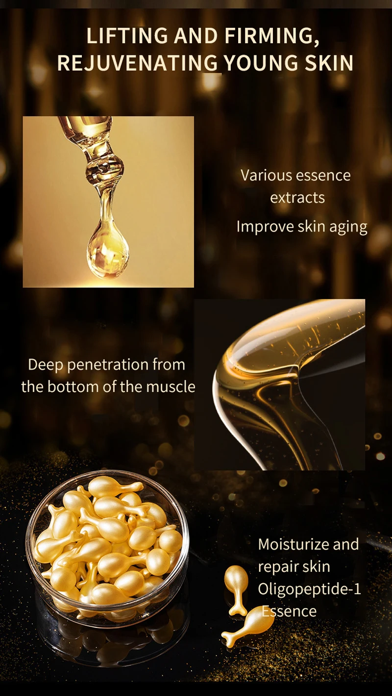 20pcs/bag Hyaluronic Acid Moisturizing Anti-aging Capsule Essence Lifting Firming Face Serum Whitening Spot Removing Face Care