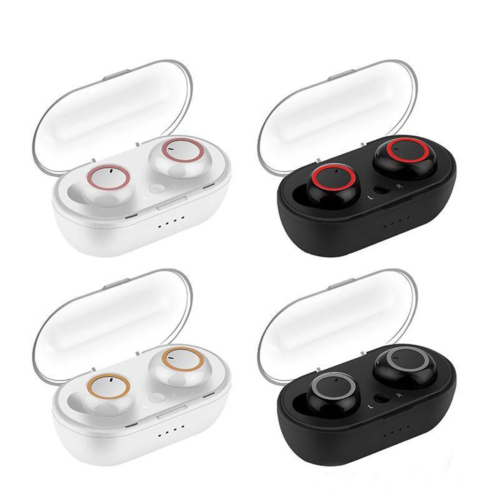 

DT-2 Wireless Earphone Bluetooth TWS 5.0 Sports Earbuds Stereo Headset 3D Stereo Sound with Microphone and Charging box