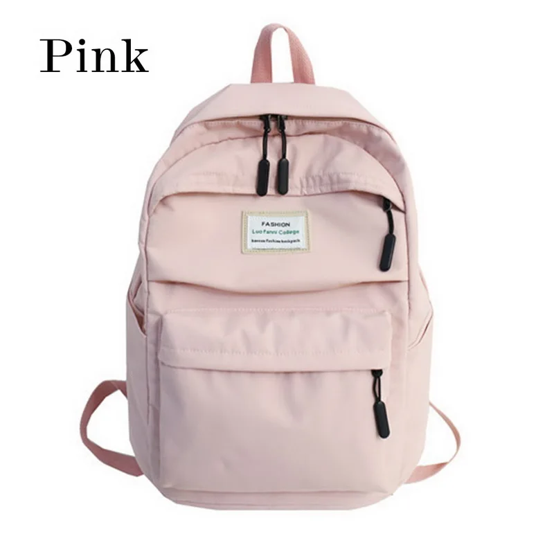 pink LITTHING водонепроницаемый нейлоновый женский рюкзак женский большой емкости Высокая Школьная Сумка винтажная девушка сумка для путешествий Mochila дропшиппинг - Цвет: pink