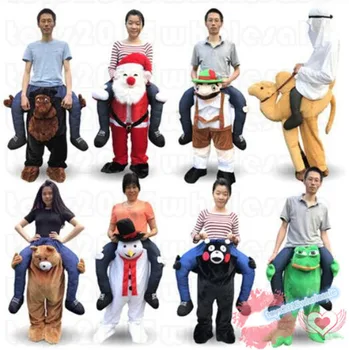 

Cartoon piggyback ride me adult costume mascot costume animal party dress Halloween USA
