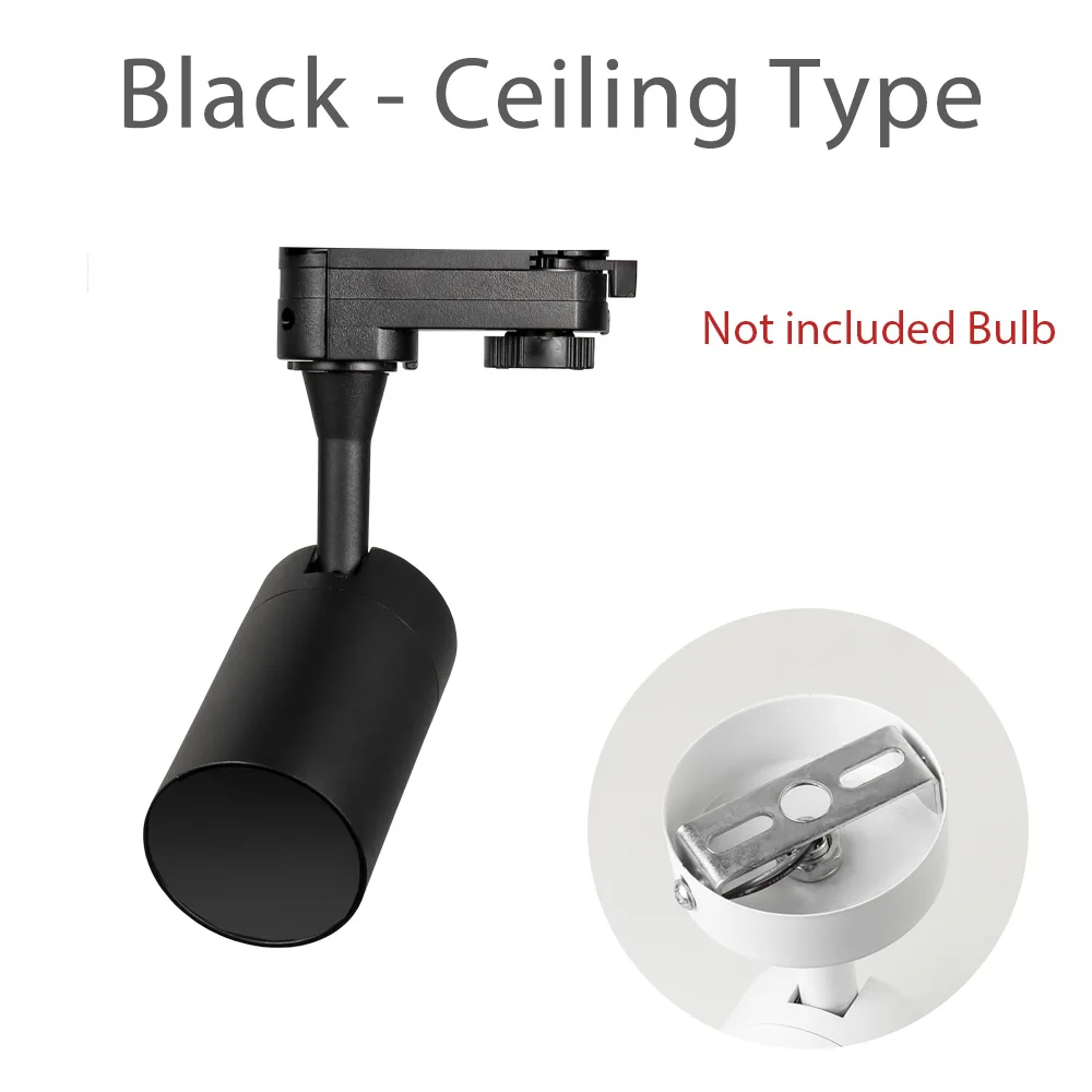 Black Ceiling Type GU10 Светодиодный светильник 85-265 в 2 3 4 провода фазовый магазин одежды магазин гостиной Точечный светильник фон выставочный зал Домашний Светильник s Алюминий - Испускаемый цвет: Black Ceiling Type