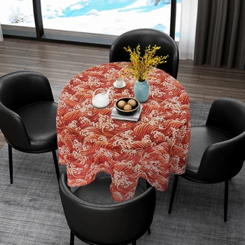 

Nordic Round Tablecloth Simple Waterproof Restaurant Hotel Household Round Table Cloth Decoration