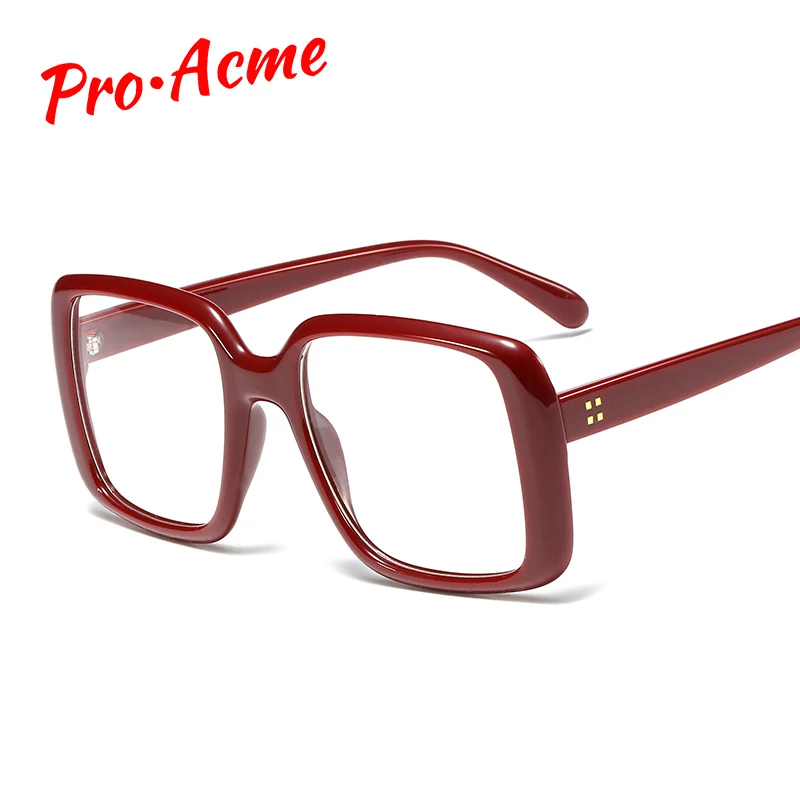 Pro Acme, негабаритная оправа, женские очки, оправа, Ретро стиль, Квадратные прозрачные очки, без диоптрий, очки, высокое качество, PC1293