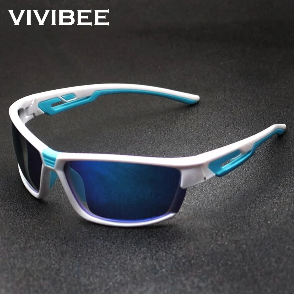 Grid Grey Frame Sports Sunglasses 100% Polarized Men Outdoor Cycling Goggles Women Night Vision 2021Fishing UV400 Mirror Shades | Спорт и
