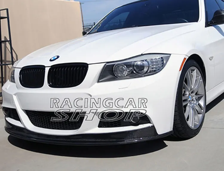 AK Style Real Carbon Fiber Front Lip Spoiler For Bmw 3-Series E90 E91 LCI M Tech MSport Bumper