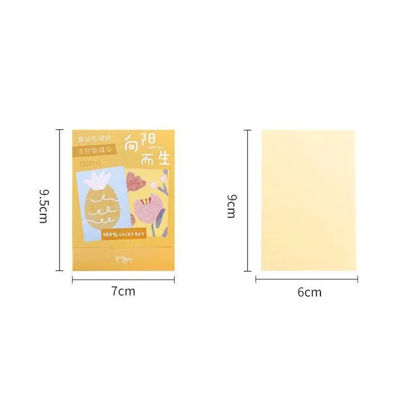 100Pcs/Box Protable Facial Absorbent Paper Oil Control Wipes Green Tea Bamboo Charcoal Sheet Oily Face Blotting Matting Tissue