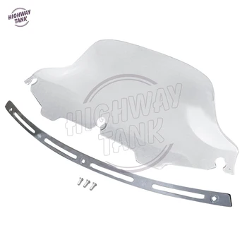 

8" Motorcycle Front Windshield Fairing And Chrome Slotted Stock Batwing Trim Kit case for Harley Touring 1996-2013