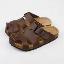 MERABLLE/пробковые сандалии для мальчиков; детская повседневная обувь на плоской подошве в римском стиле; Шлепанцы из искусственной кожи;