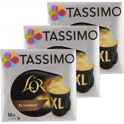 Tassimo L'OR XL Intense, Cápsulas café molido Brasa,-Pack 3 Paquetes (48 cápsulas)