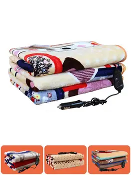 

24V Car Electric Heating Blanket With Cigarette Lighter Electric Heating Quilt Large Truck Electric Heat Cushion Color Random