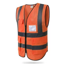 Высокая видимость светоотражающий защитный жилет рабочие карманы на молнии повышают безопасность легкие дышащие