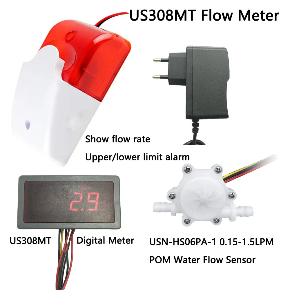 Us308mt Digital Flow Meter Usnhs06pa1 0.151.5l/min Flow Sensor Flow