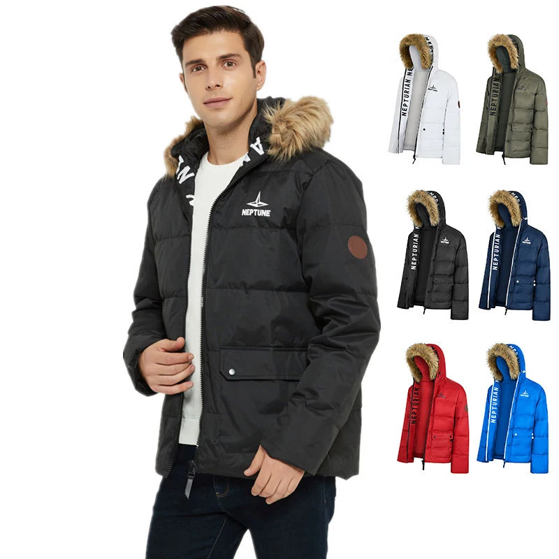 

-30 Degree Winter New Men Down Jacket Thicken Warm Hooded High Quality Outerwear Male Casual Puffer Coats Detachable Fur Collar