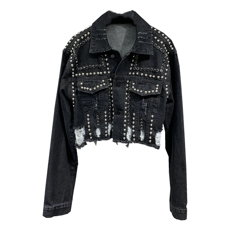 

Women Coat Patchwork Irregular Denim Coat Jackets Woman Asymmetry Vintage Casual Short Jean Coats 2020 New Fashion