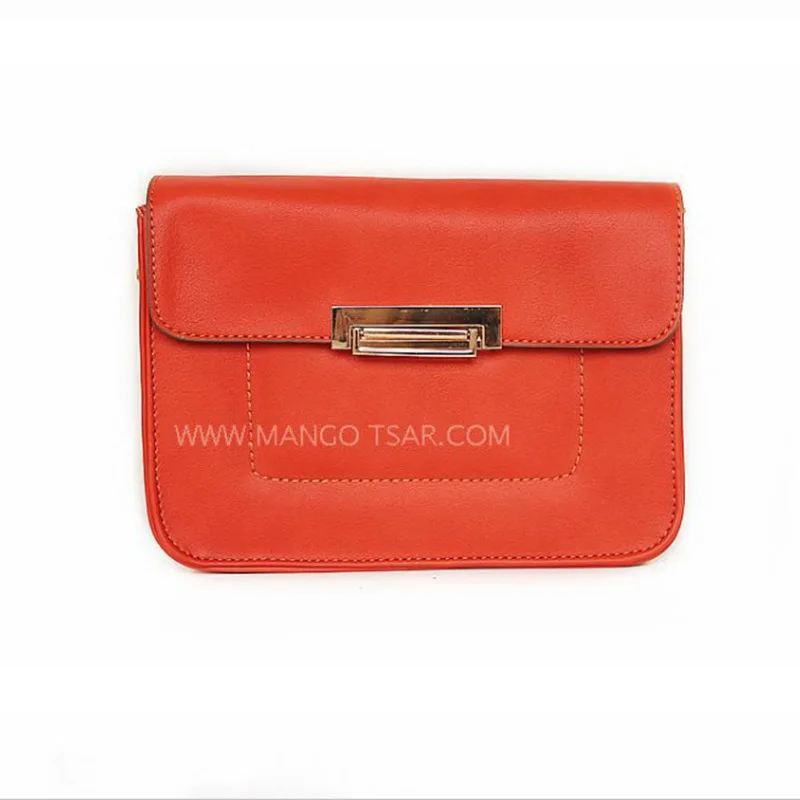 

MANGO Tsar WOMEN'S Bag 2019 New Style Simple Shoulder Bag Versatile Flip Metal Lock Catch Square Bag