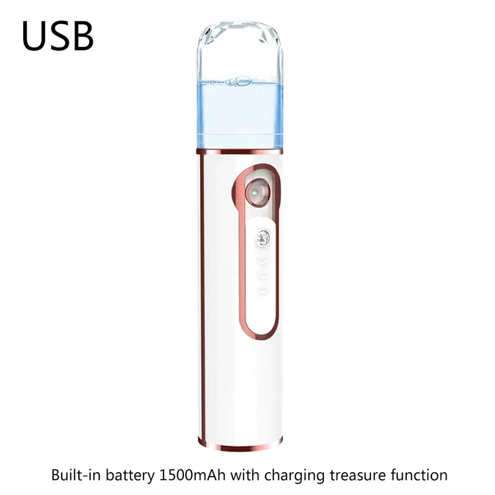 W 2 USB перезаряжаемая нано-увлажняющая вода косметический инструмент паровой прибор для лица холодный спрей машина переносной увлажнитель лица T4MB - Цвет: W 2